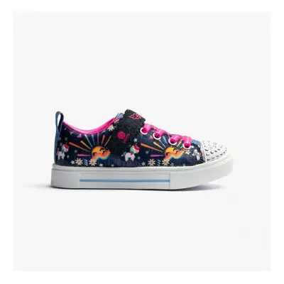 (UK 13.5, Navy/Multi) Skechers TWINKLE SPARKS -UNICORN SUNSH Girls Trainers Pink