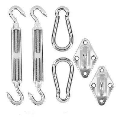 6Pcs/Set Sun Shade Sail Stainless Steel Hardware Installation Kit