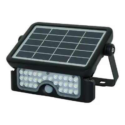 Luceco IP65 Rated Solar Guardian Floodlight with PIR, Black, 5W