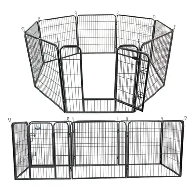 Heavy Duty Panel Pet Playpen Metal Cage - Medium