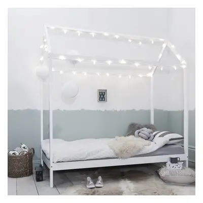 Jansen Scandinavian Single Bed Frame in White