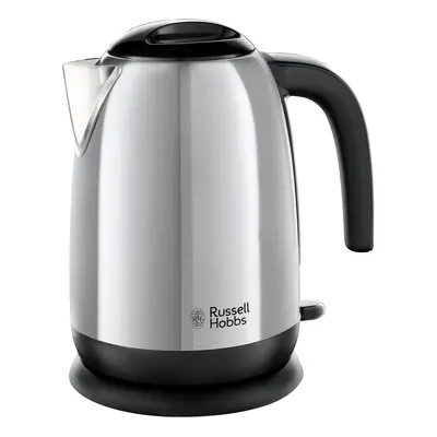 Stainless Steel & Black Electric 1.7L Cordless Kettle with black handle (Fast Boil 3KW, Removabl