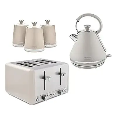 Tower Cavaletto Latte Kettle, Slice Toaster & Canisters Kitchen Set