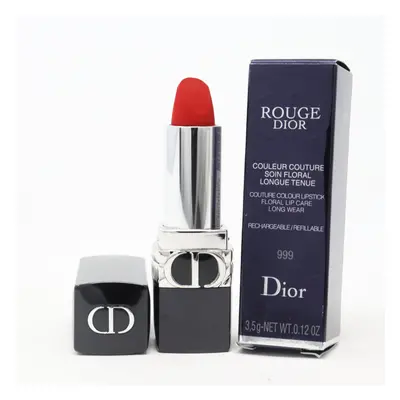 (999 Velvet) Dior Rouge Dior Refillable Lipstick 0.12oz/3.5g New With Box