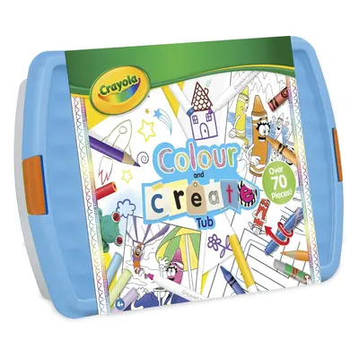 CRAYOLA Colour and Create Tub - Including Crayons, Markers, Pencils, Pens, Chalks, Colouring Boo