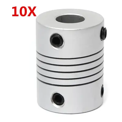 10pcs 5mm x 8mm Aluminum Flexible Shaft Coupling OD19mm x L25mm CNC Stepper Motor Coupler Connec