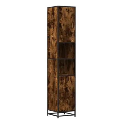 (smoked oak) vidaXL Bathroom Cabinet Storage Cupboard Vanity Unit Engineered Wood and Metal