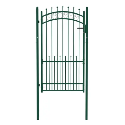 (green, x cm) vidaXL Fence Gate with Spikes Steel Garden Barrier Green/Black Multi Sizes