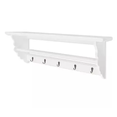 vidaXL Coat Rack MDF White Baroque Style Clothes Storage Hanger Holder Hook