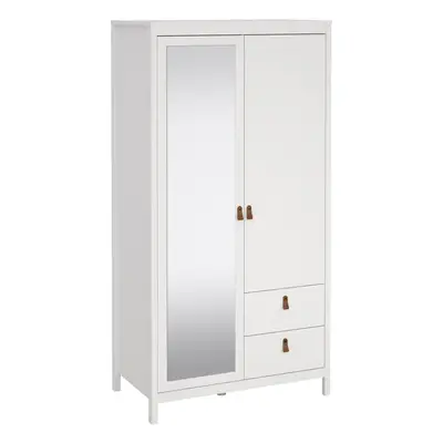 Wardrobe with door + mirror door + drawers White Barcelona