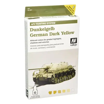 Vallejo AFV German Dark Yellow Modulation Set 8ml