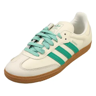 (5) adidas Samba Og Womens Fashion Trainers in Off White Green