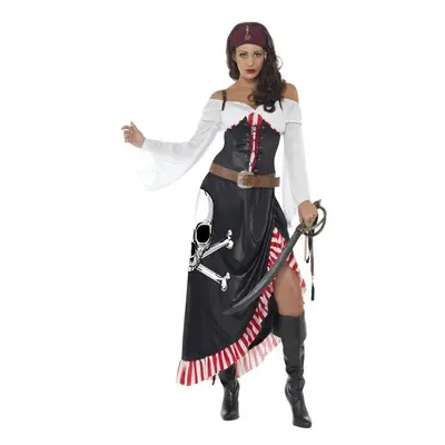 Smiffy's Women's Sultry Swashbuckler,top, Skirt And Belt, Size: 8-10, Colour: - pirate dress cos