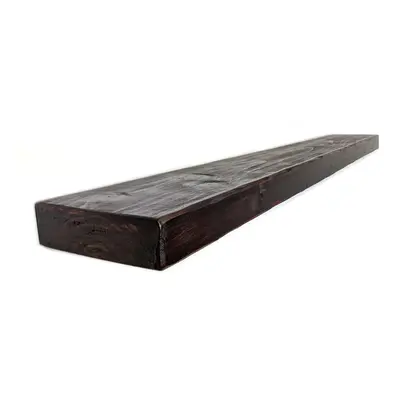 (Walnut, 90cm) Wooden Antique Style Floating Shelf Handmade Vintage Rustic 6" 140mm