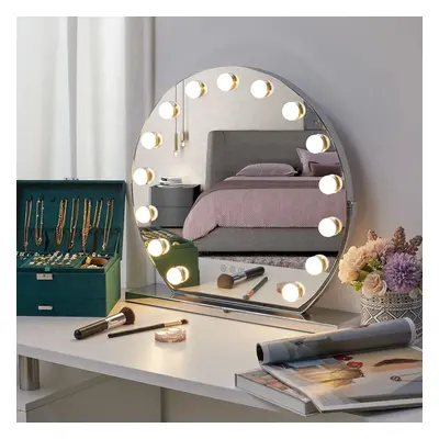 Round Arched Makeup Mirror with LED Lights and Colour Modes