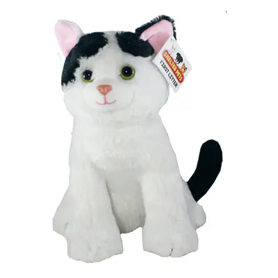 Shelter Pets Series One: Nibbles The Cat - 10"" White and Black Kitten Plush Toy Stuffed Animal 