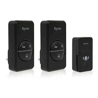 DBY-23455BS Wireless Doorbell Set - Plugs - Kinetic Energy - Black