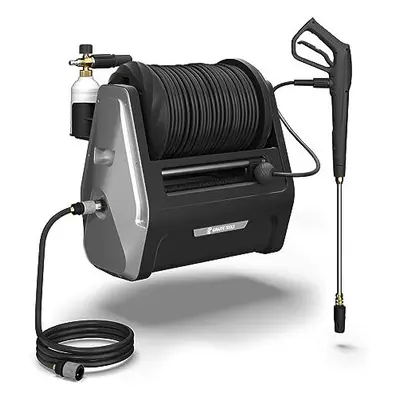 Giraffe Tools UK PSI Grandfalls Wall Mounted Power Washer, BAR Pressure Washer Hose Reel, 30M / 