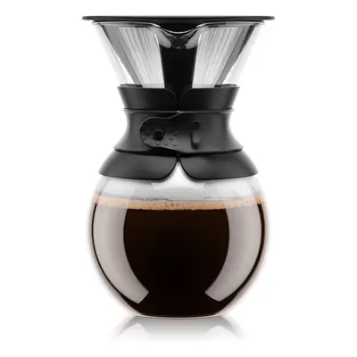 Bodum Pour Over Coffee Maker with Filter, Borosilicate Glass - 1.0 L, Black