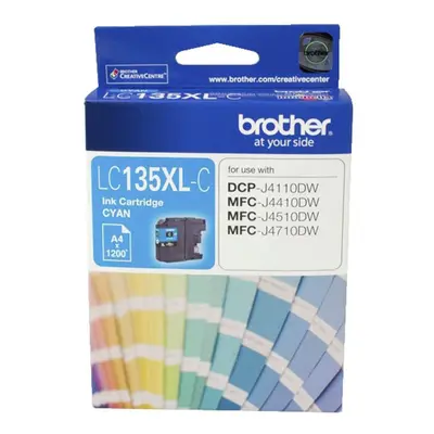 GENUINE Original Brother LC135XLC Cyan Ink Cartridge Toner LC-135XL-C