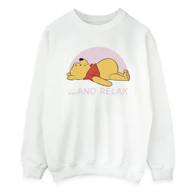 (M, White) Disney Womens/Ladies Winnie The Pooh Relax Sweatshirt