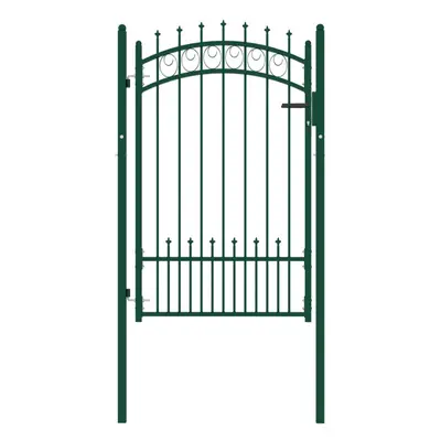 (green, x cm) vidaXL Fence Gate with Spikes Steel Garden Barrier Green/Black Multi Sizes