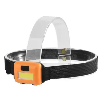 (Orange) 450LM COB LED Ultralight Headlamp Switch Modes Adjustable Camping Running 3*AAAA Batter