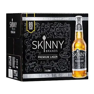 SkinnyBrands Premium Lager, ml Bottle, Case of