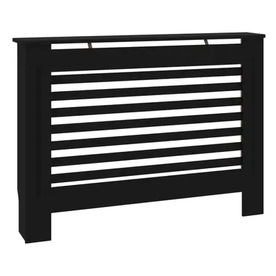 vidaXL Radiator Cover Black MDF Wood Grill Cabinet Heater Shelf Heating Unit