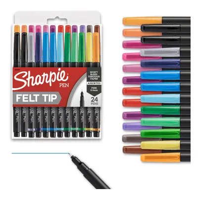 Sharpie Felt Tip Pens Fine Point (0.4Mm) Felt Tip Markers Journaling Pens Art Markers Drawing Ma