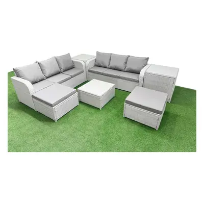 Fimous Outdoor Garden Furniture Sets Seater Wicker Rattan Furniture Sofa Sets with high Back Lou