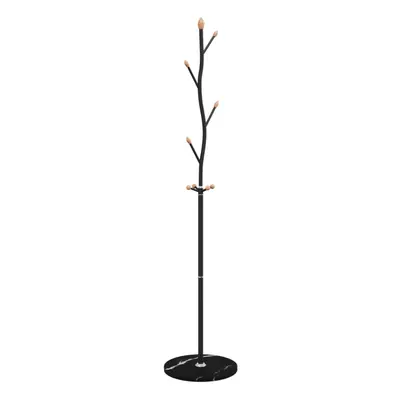 vidaXL Coat Stand Coat Rack Clothes Stand Coat Hanger Black Powder-coated Iron