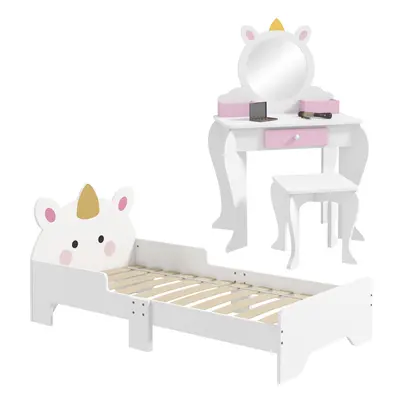 ZONEKIZ Kids Bedroom Furniture Set Unicorn Design for Years