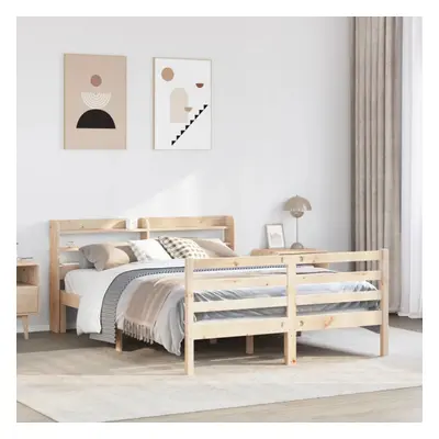 vidaXL Bed Frame with Headboard without Mattress 150x200 cm King Size