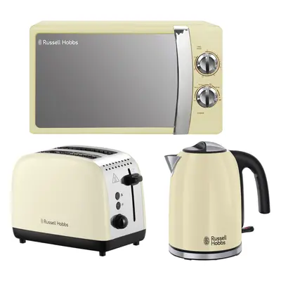 Russell Hobbs Colours Plus Cream Kettle Slice Toaster & Microwave