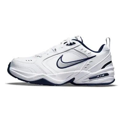 Nike Men's NIKE AIR MONARCH IV (4E) RUNNING SHOES -8.5; White / Metallic Silver-Midnight Navy