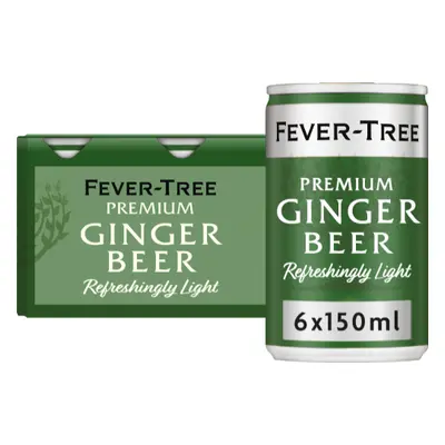 FEVER-TREE Light Ginger Beer - Cans (6x150ml) (Pack of 4)