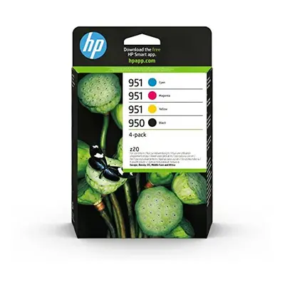 HP 950/951 Pack of Original Black, Cyan, Magenta and Yellow Ink Cartridges (6ZC65AE)(Packaging M