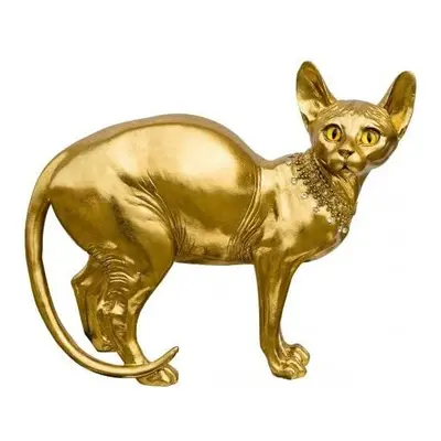 Golden Sphynx Cat Statuette-Crystal decoration - MP175