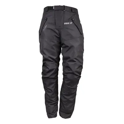 (L) Bike It Triple Black Ultimate Adventure Waterproof Motorcycle Trouser