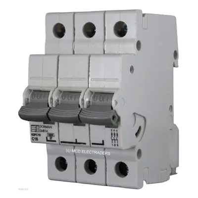 Dorman Smith K3PC16 Triple Pole MCB Amp Type C 10kA Circuit Breaker