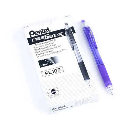 Pentel EnerGize-X Mechanical Pencil (0.7mm) Violet Barrel Box of (PL107V)