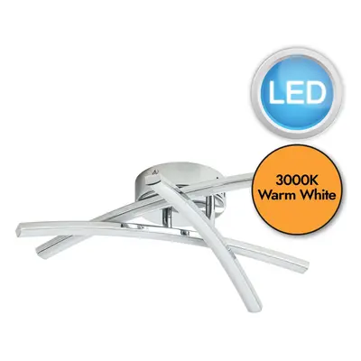 Yardley - Polished Chrome LED Flush Ceiling Light