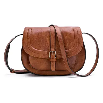 (Brown) Crossbody Bags for Women Small Over the Shoulder Saddle Purses and Boho Cross body Handb