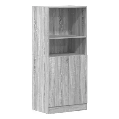 (grey sonoma) vidaXL Kitchen Cabinet Freestanding Storage Cabinet Cupboard Engineered Wood