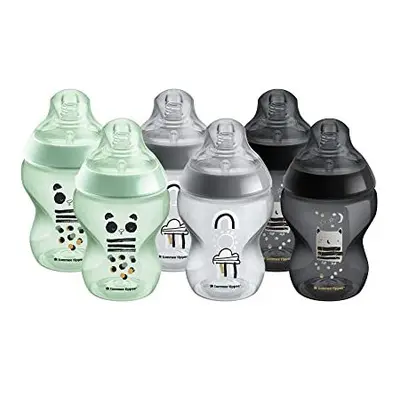 Tommee Tippee Closer to Nature Baby Bottles, Slow-Flow Breast-Like Teat with Anti-Colic Valve, 2