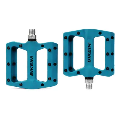 (Blue) Mountain Bike Pedals Nylon Fiber Bearing Pedals Oudoor Cycling Antiskid Bike Pedals