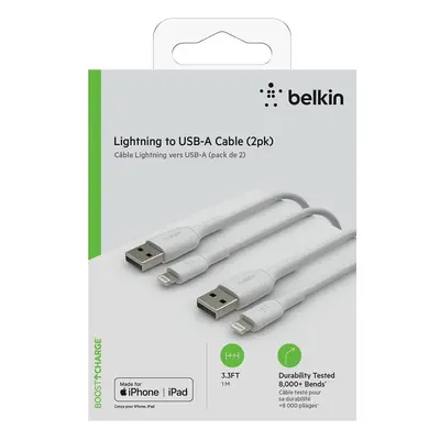 Belkin Lightning Cable (Boost Charge Lightning to USB Cable for iPhone, iPad, AirPods) MFi-Certi