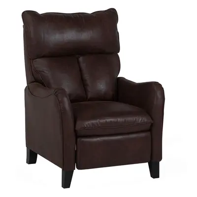 Armchair ROYSTON Faux Leather Dark Brown