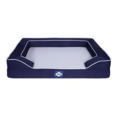 Sealy Lux Pet Dog Bed | Quad Layer Technology with Memory Foam, Orthopedic Foam, and Cooling Ene